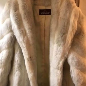 White faux for jacket